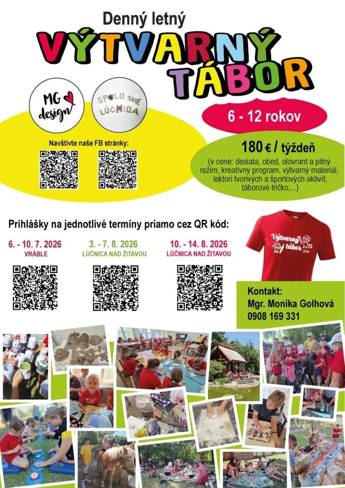 Denný letný výtvarný tábor v&nbsp;Lúčnici nad&nbsp;Žitavou