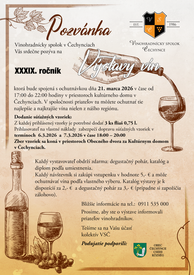 Výstava vín v&nbsp;Čechynciach